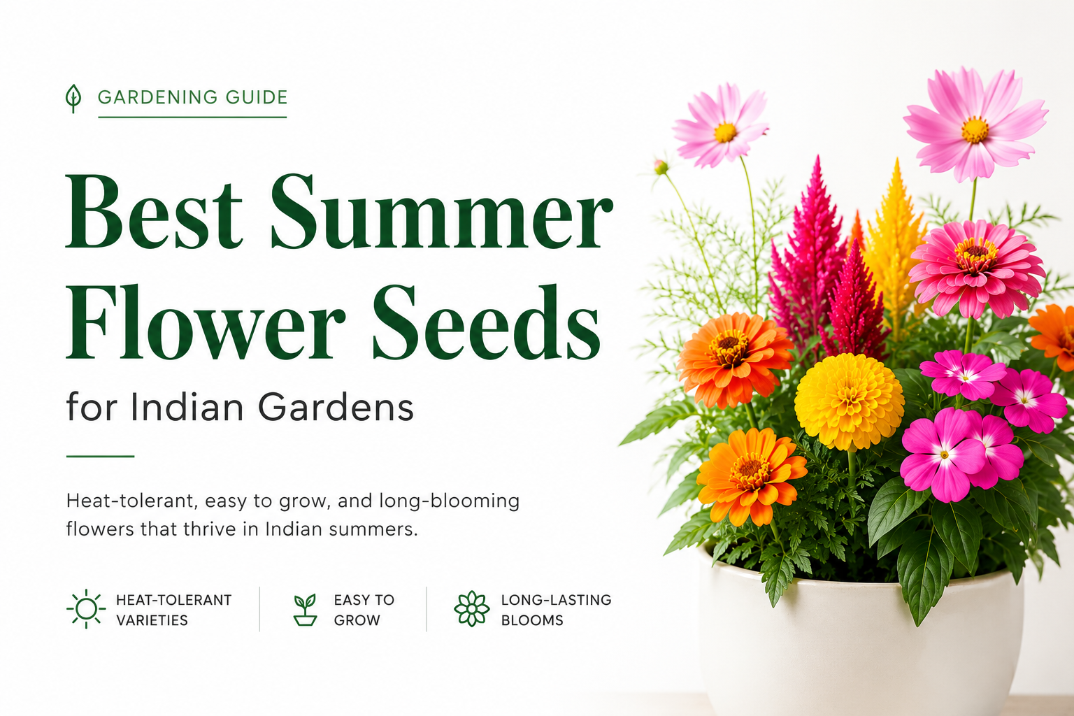 Best Summer Flower Seeds for Indian Gardens