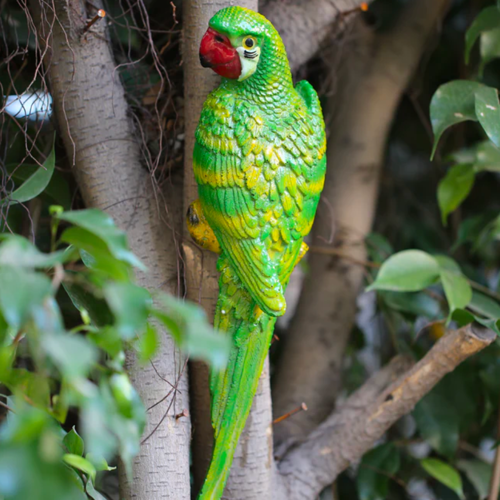 Green Wall Parrot Garden Decor - myBageecha