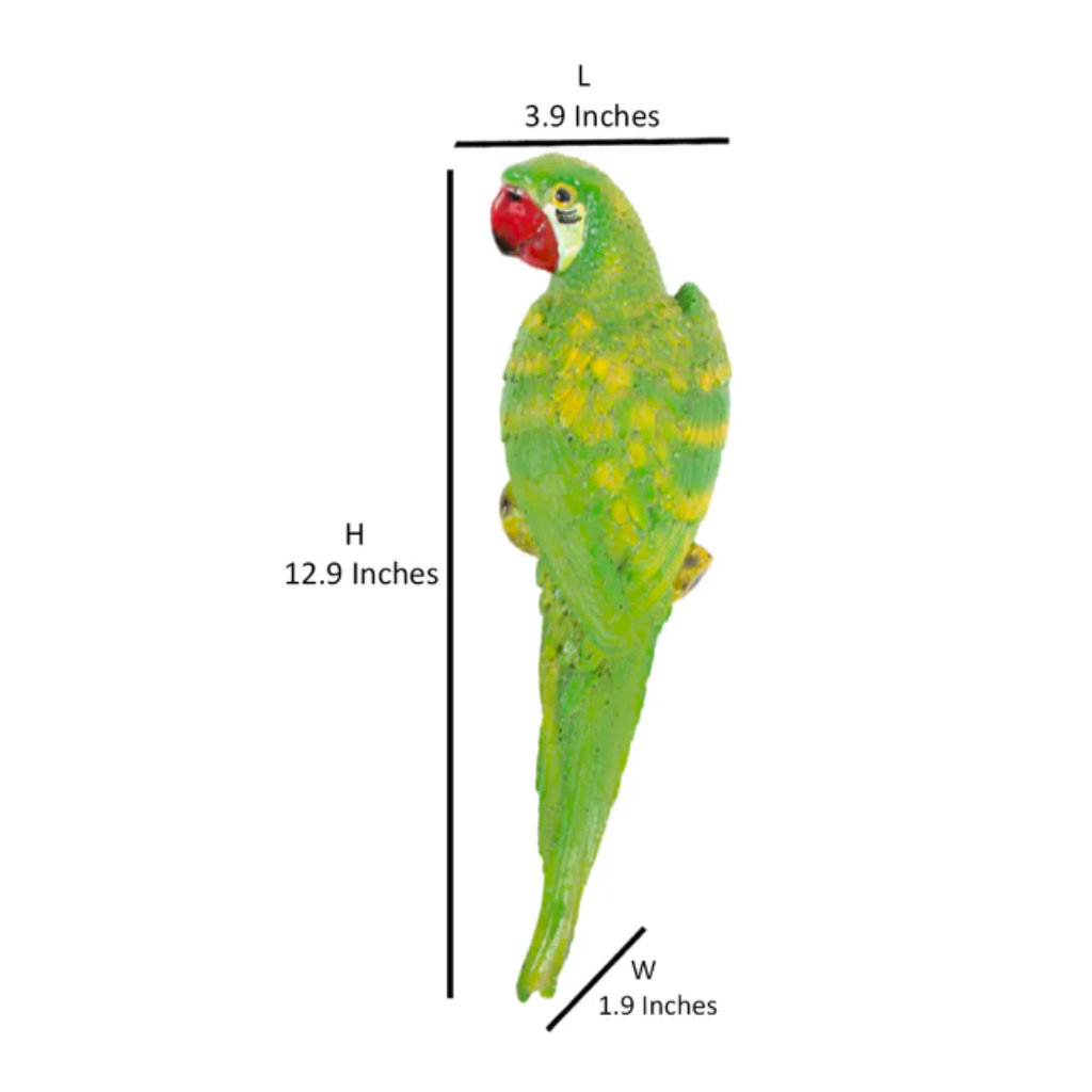Green Wall Parrot Garden Decor - myBageecha