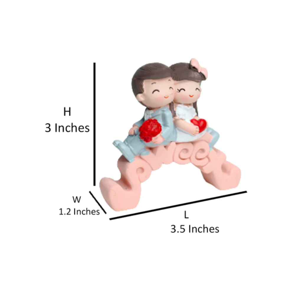 Miniature Sweet Young Couple Decor resin young couple figurine for tray gardens