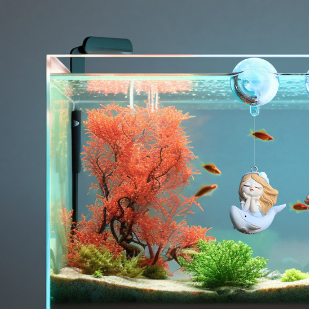 Miniature Baby Girl on Dolphin – Cute Ocean Decor for Terrariums & Gifts