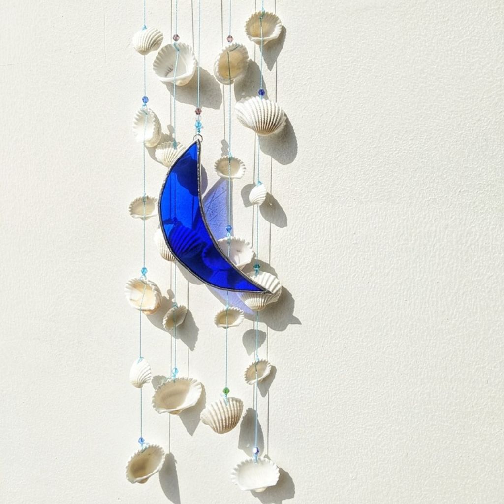 Moon Shell Stained Glass Windchime - myBageecha
