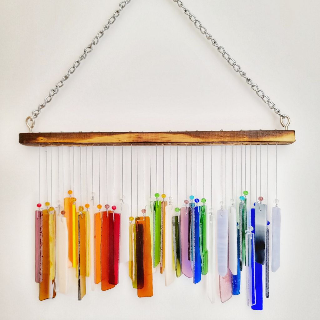 Large Rainbow Stained Glass WindChime - myBageecha