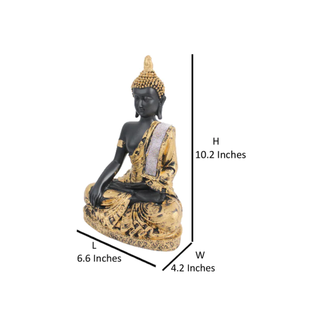Golden Buddha Statue 11 Inch Decor - myBageecha