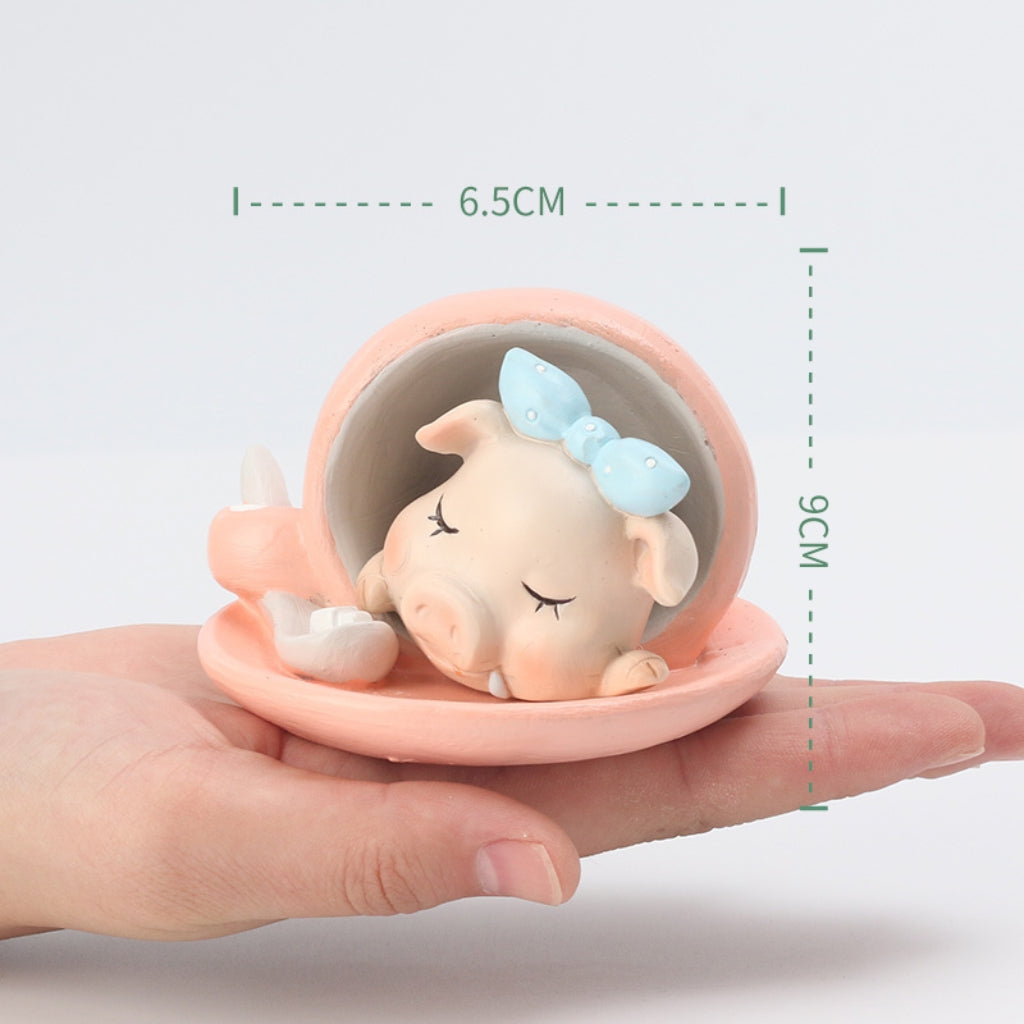 Sleeping piglet miniature