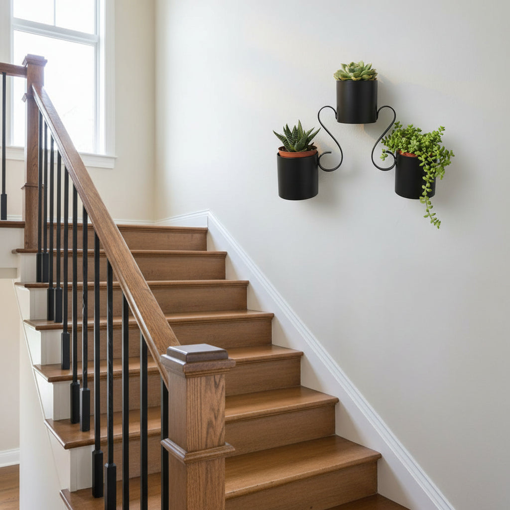 2 Tier Hanging Pot Stand with succuents -myBageecha