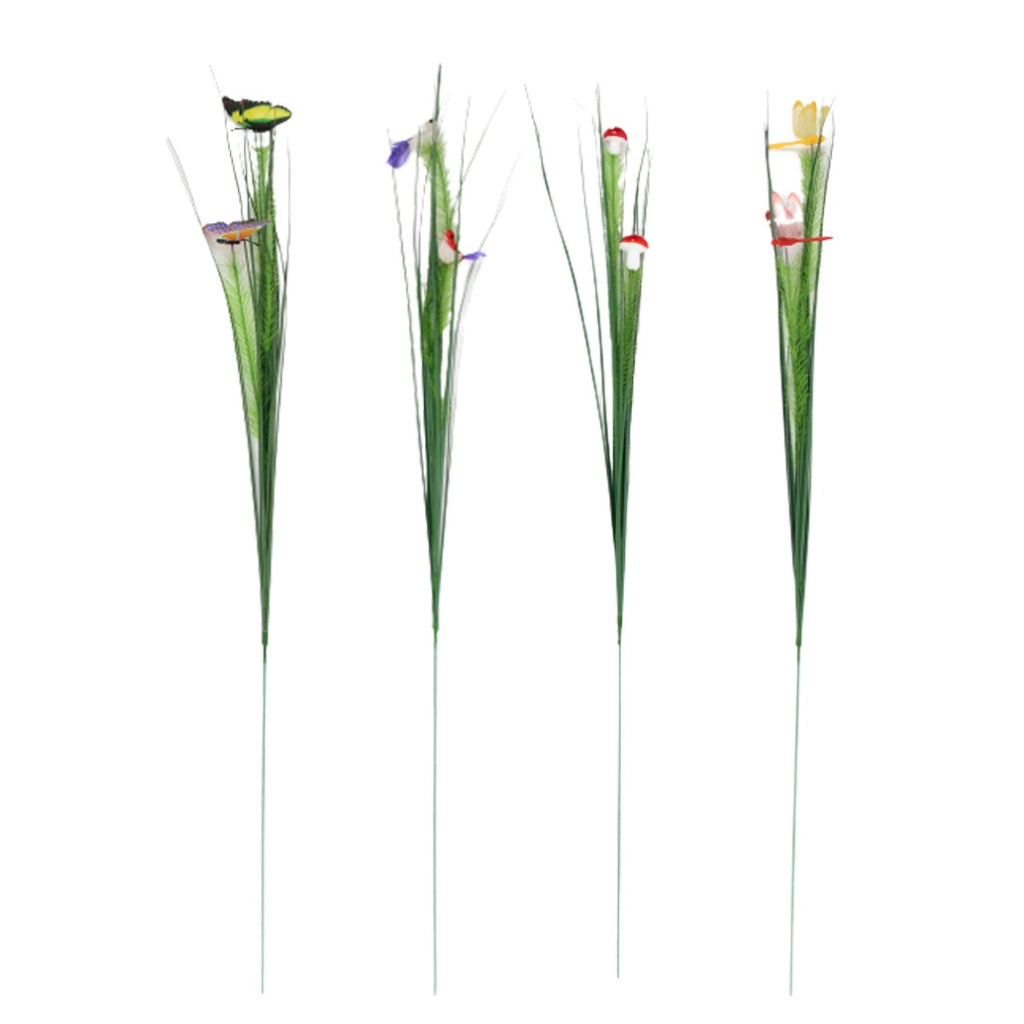 Artificial Garden Sticks Butterfly, Dragonfly, Mushroom and Birds Set of 4 Decor - myBageecha