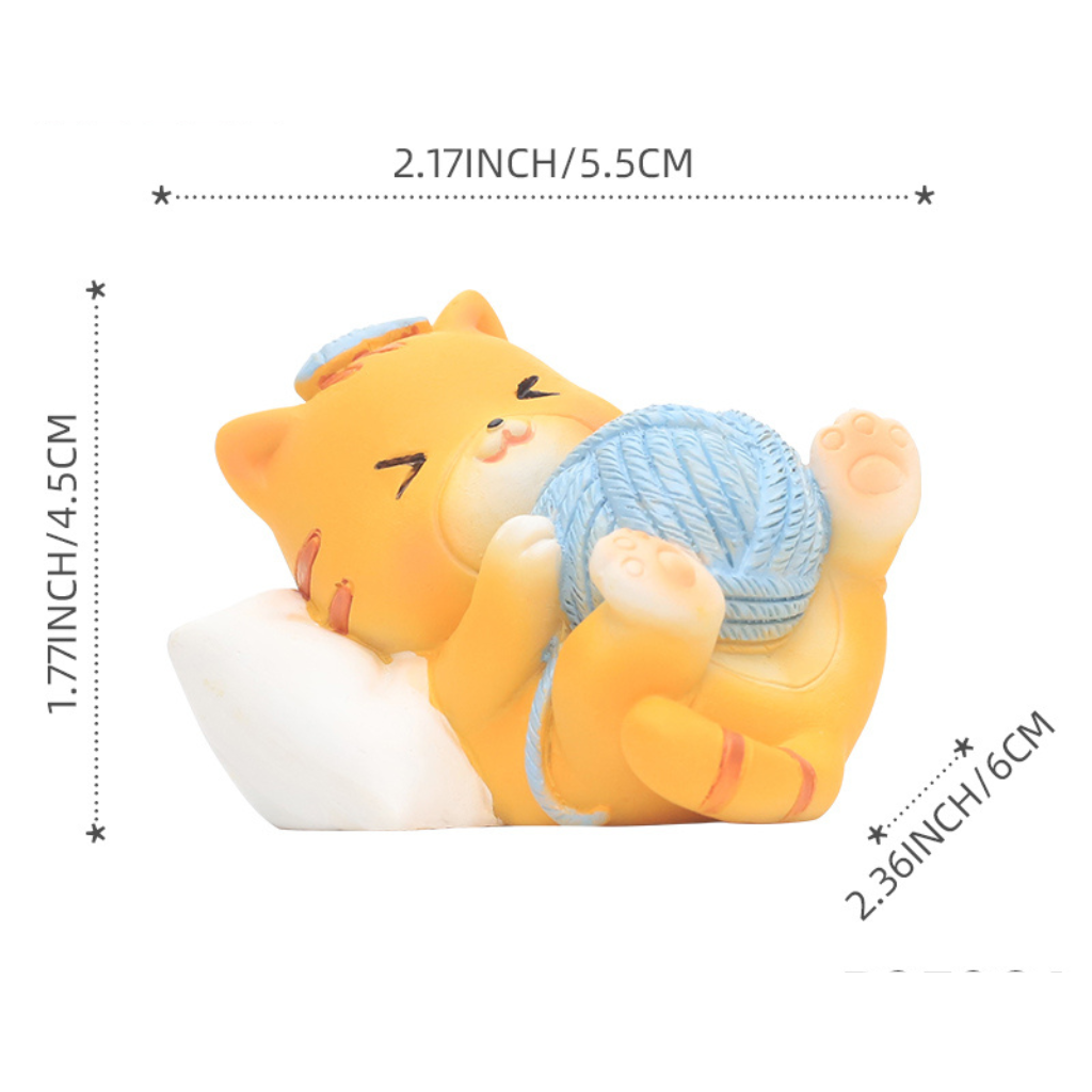 Miniature Cute Cat Knitting Decor