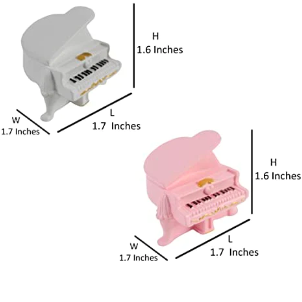 Miniature Pink & White Piano ( set of 6) - myBageecha