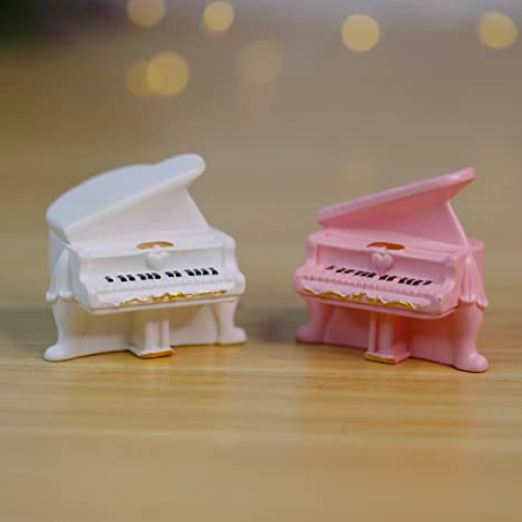 Miniature Pink & White Piano ( set of 6) - myBageecha