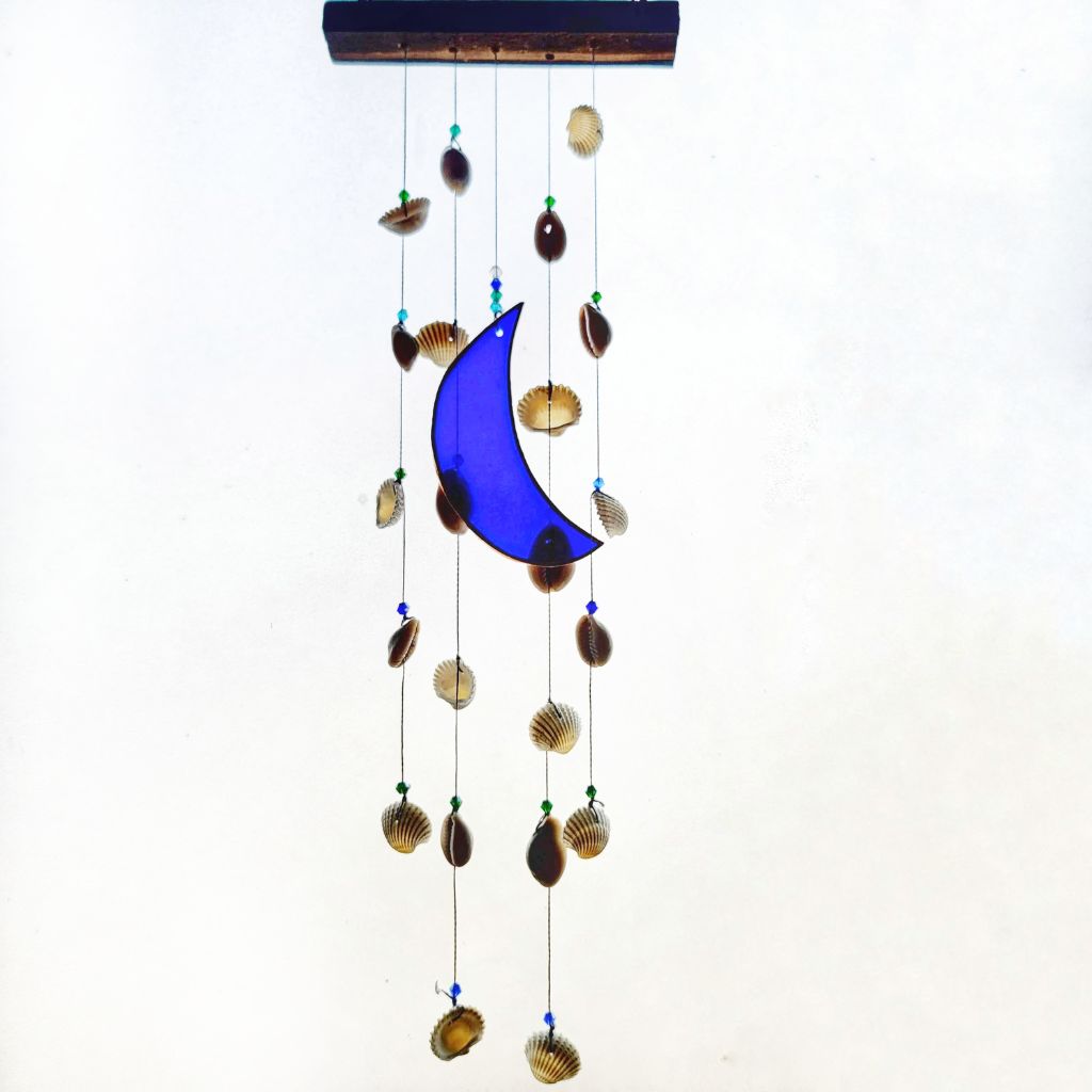 Moon Shell Stained Glass Windchime - myBageecha