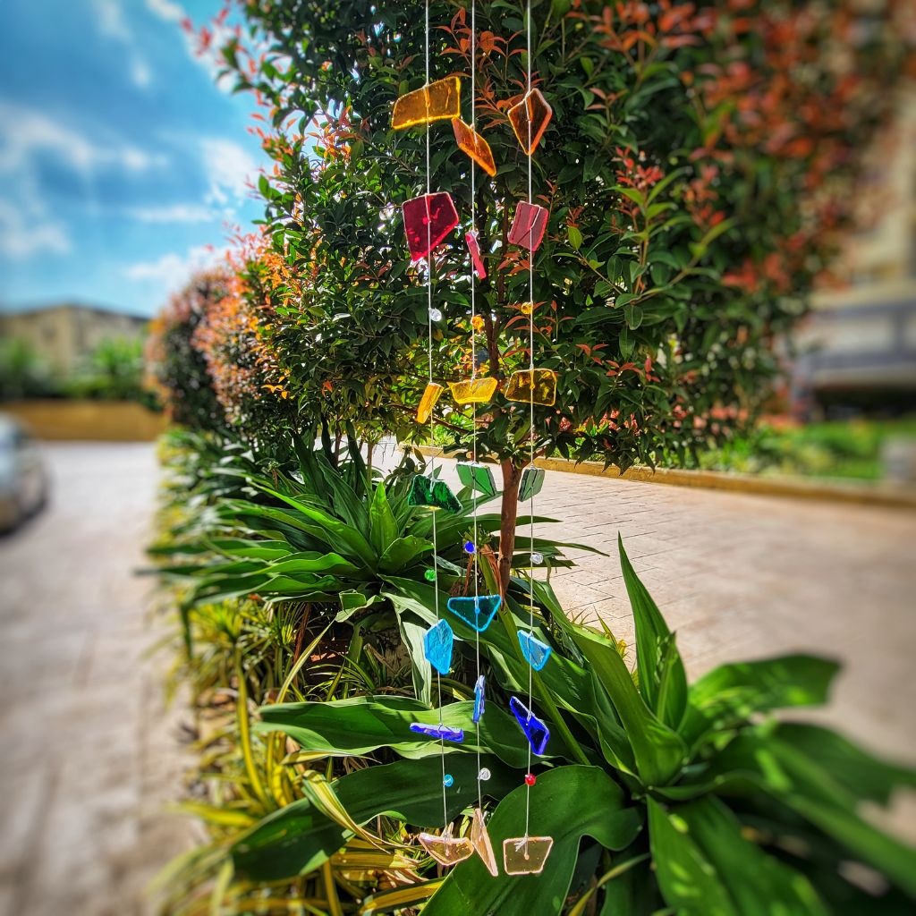 Satrangi Stained Glass Windchime - myBageecha
