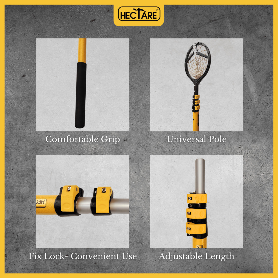 Extendable pole for garden and farm use