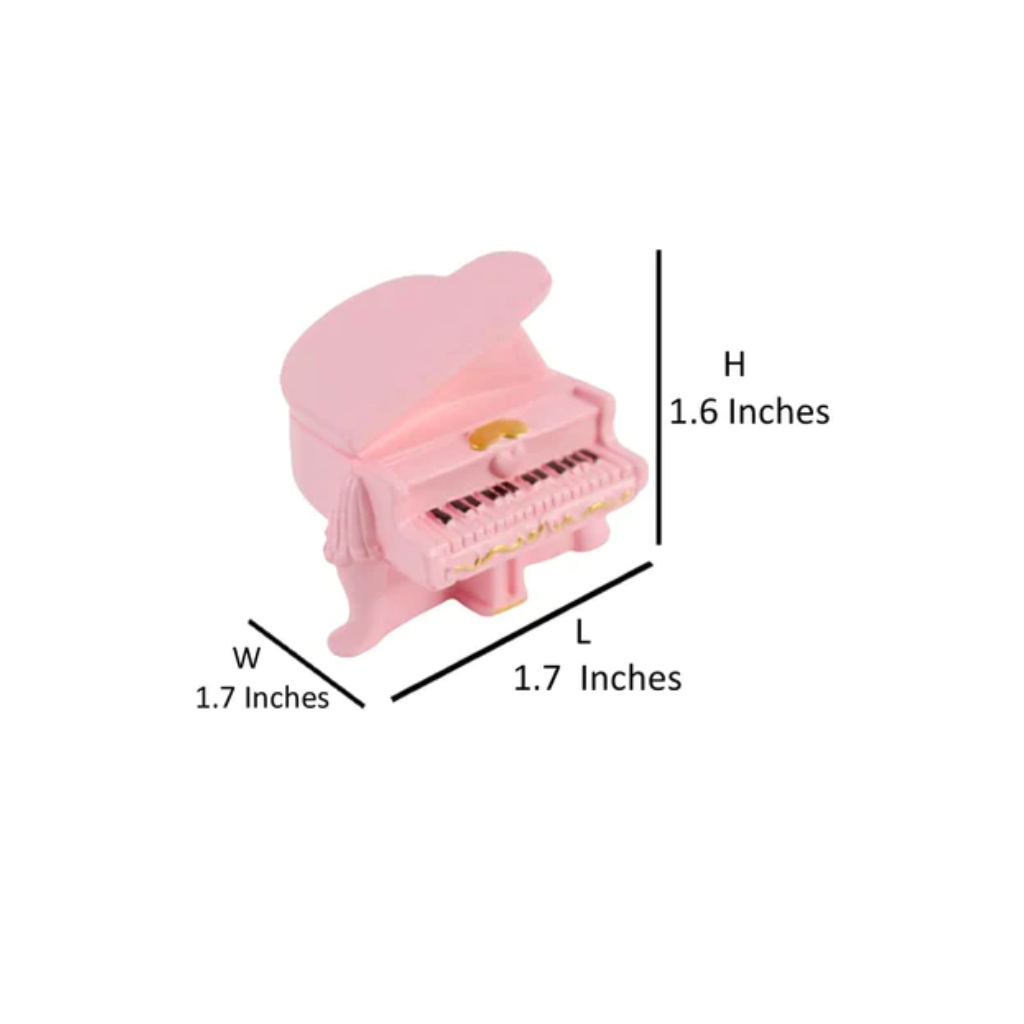 Miniature Pink Piano (Set of 6) musical décor for miniature displays