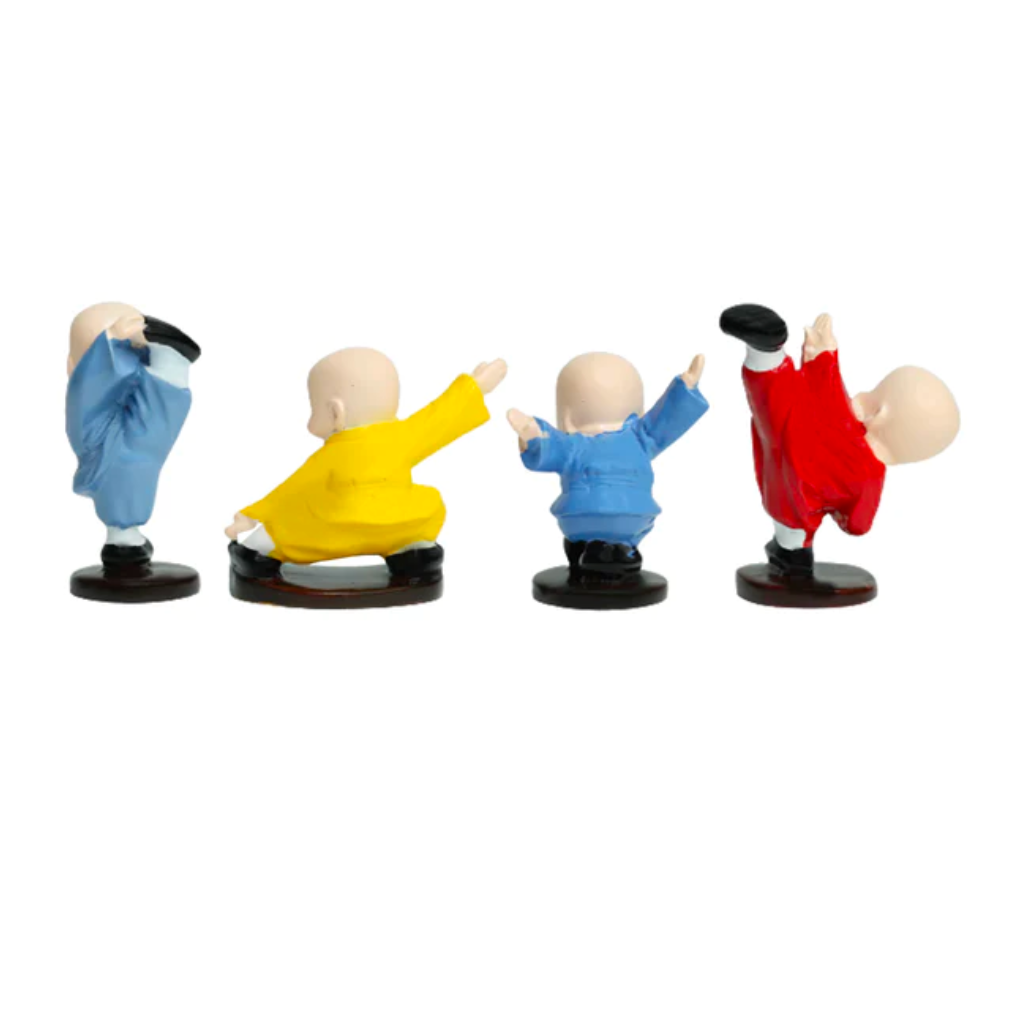 Miniature Kung Fu Monks Set of 4 Decor - myBageecha