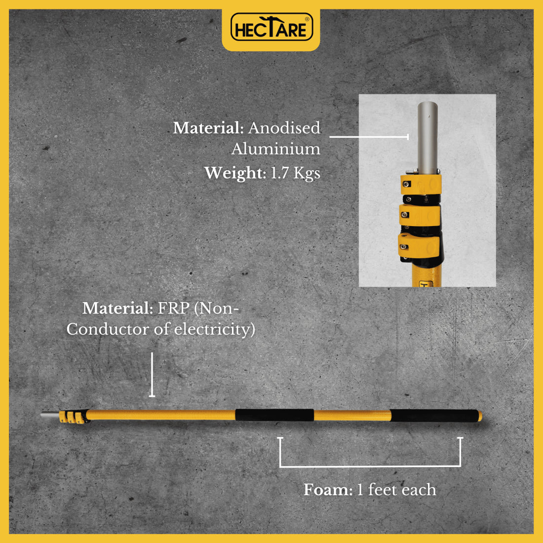 Hectare 18 feet extendable Telescopic Pole for Fruit Picker-myBageecha