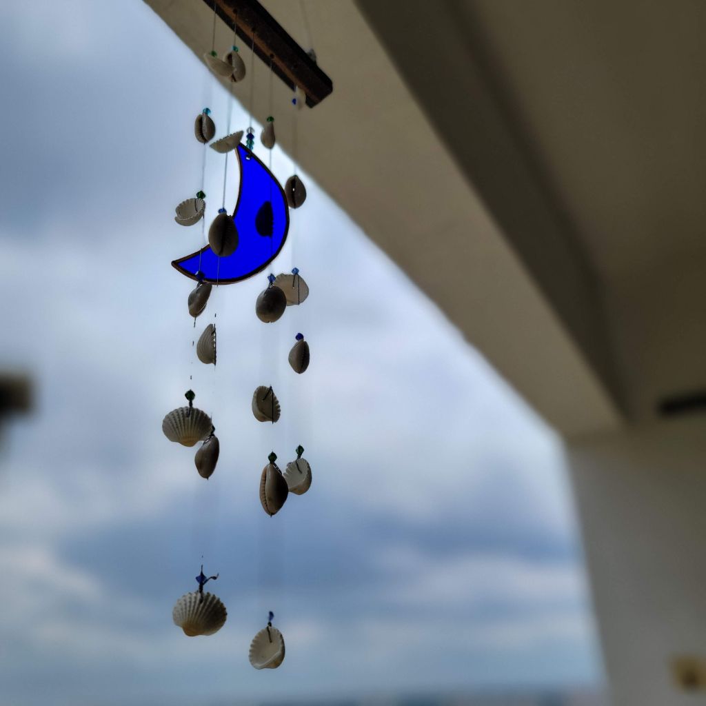 Moon Shell Stained Glass Windchime - myBageecha