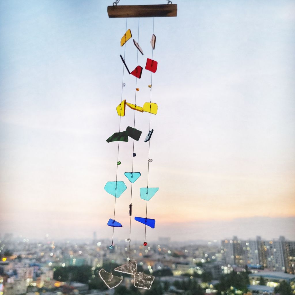 Satrangi Stained Glass Windchime - myBageecha