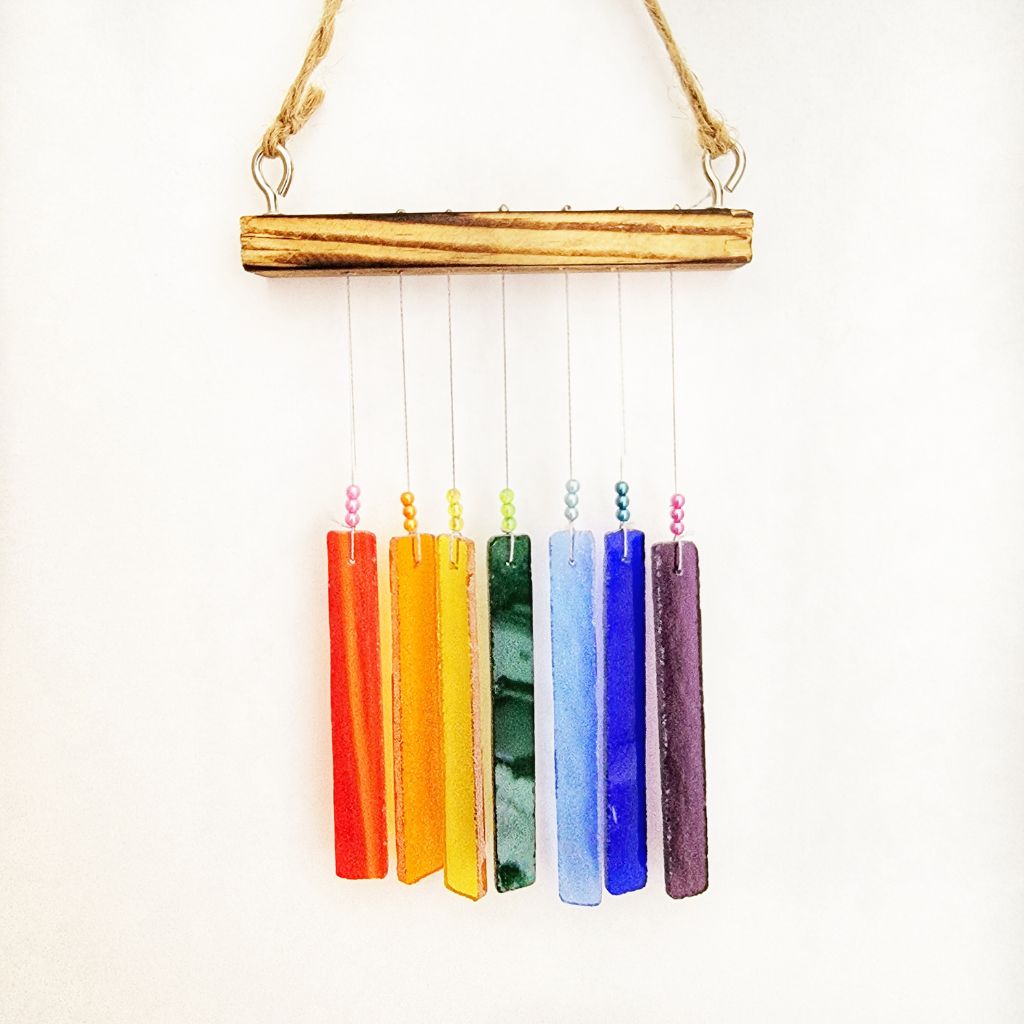 Chakra Chime Stained Glass WindChime - myBageecha