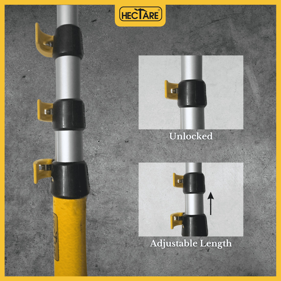Telescopic pole with durable finish