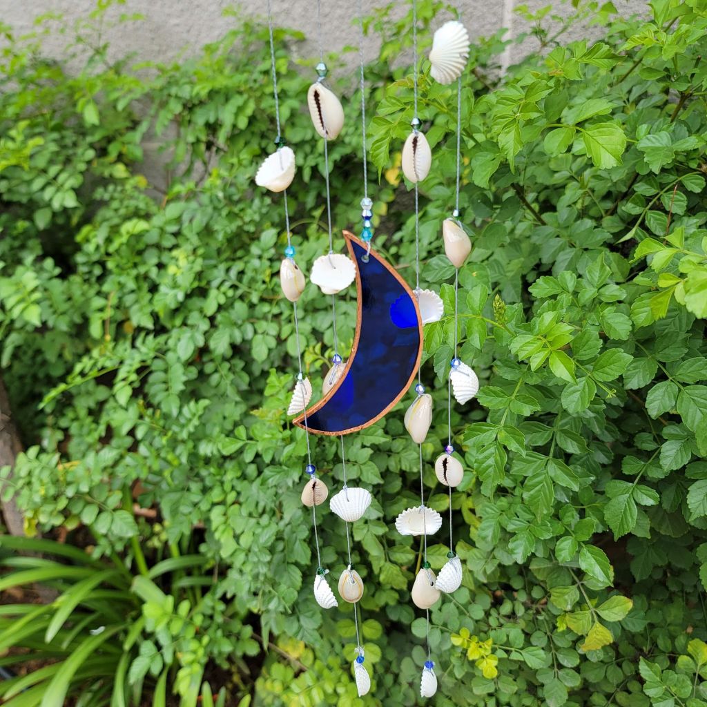Moon Shell Stained Glass Windchime - myBageecha