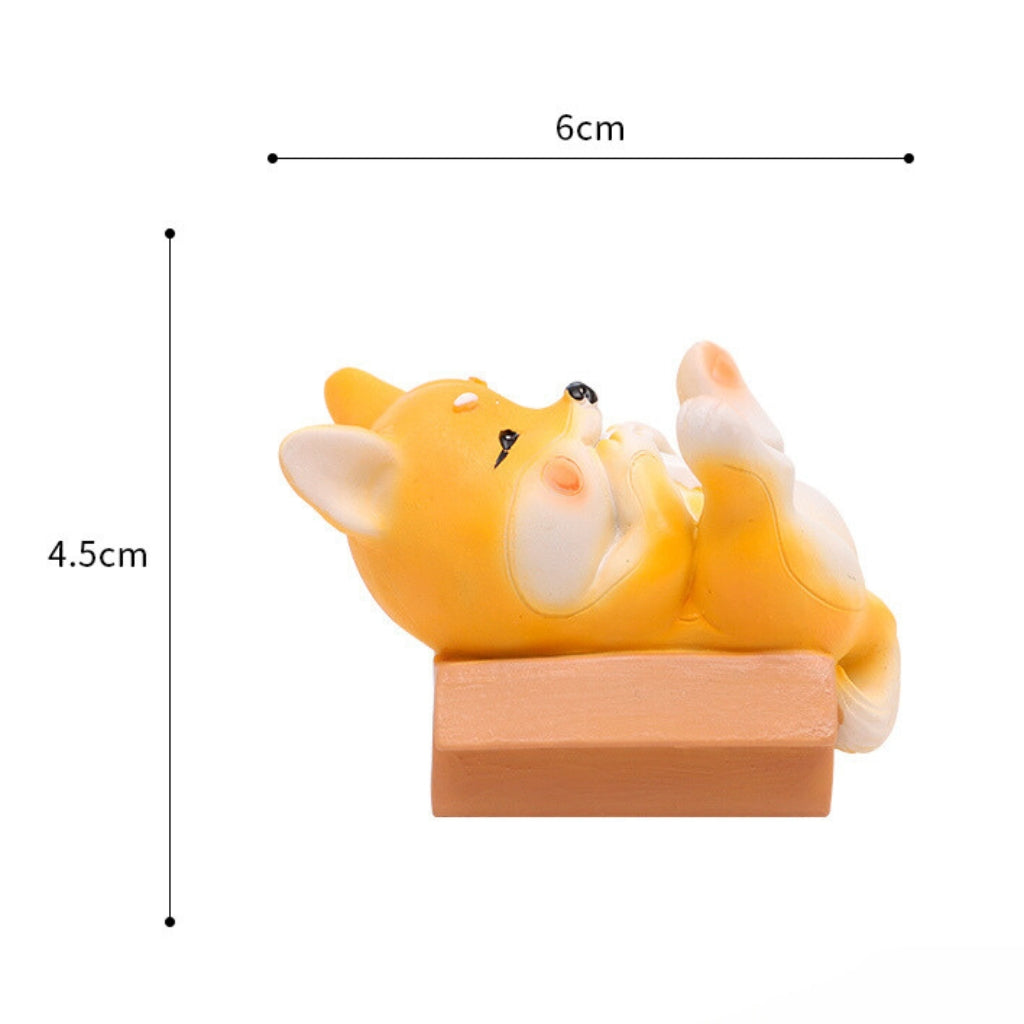Miniature Cute Dog Eating Bone Decor - myBageecha