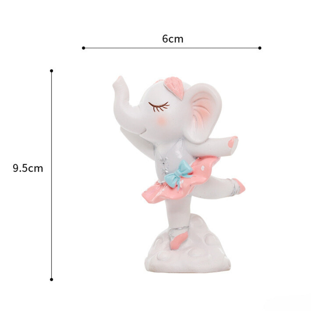 Miniature Dancing Baby Elephant – Cute Ballet Pose cute baby elephant accessory