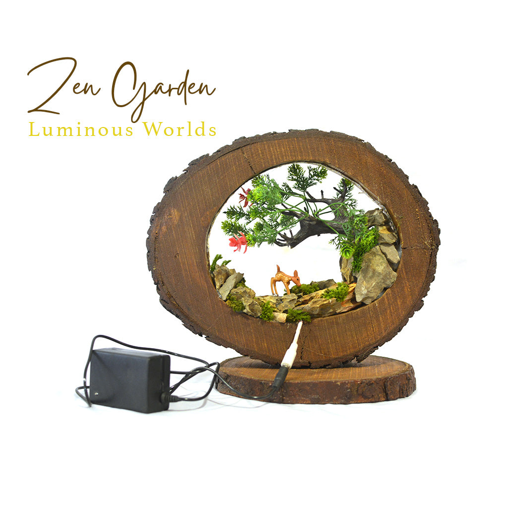 A Doe in Woods LED Decor with Stand Zen Garden - myBageecha