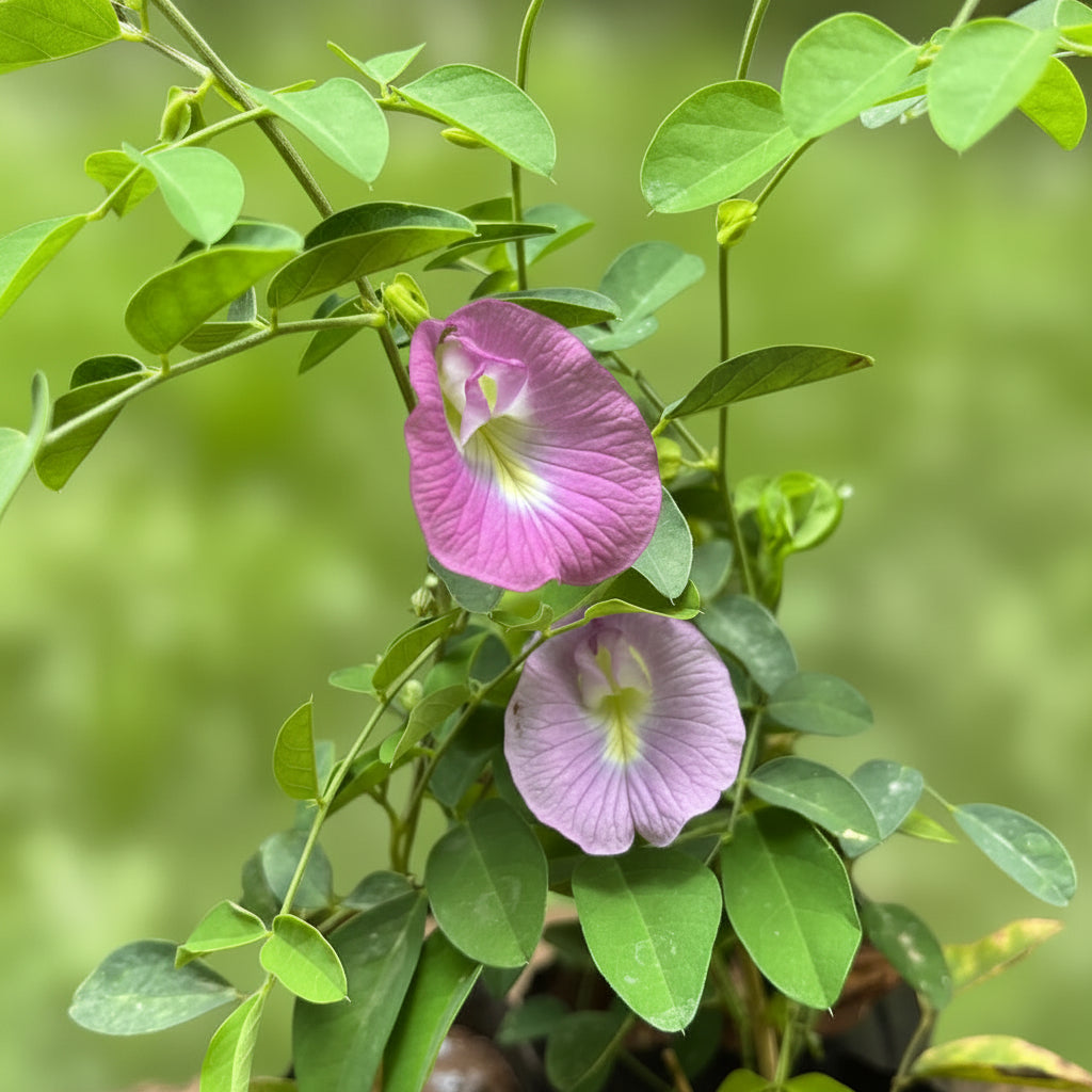 Clitoria Ternatea Aparajita Shankhpushpi Single Pink Plant in bloom- myBageecha