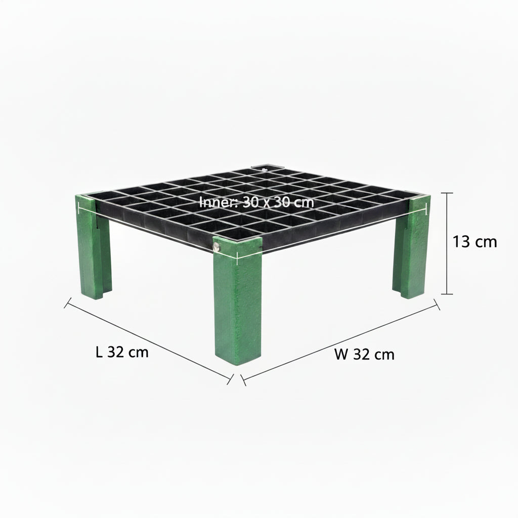 FRP Plant Stand shown with dimensions