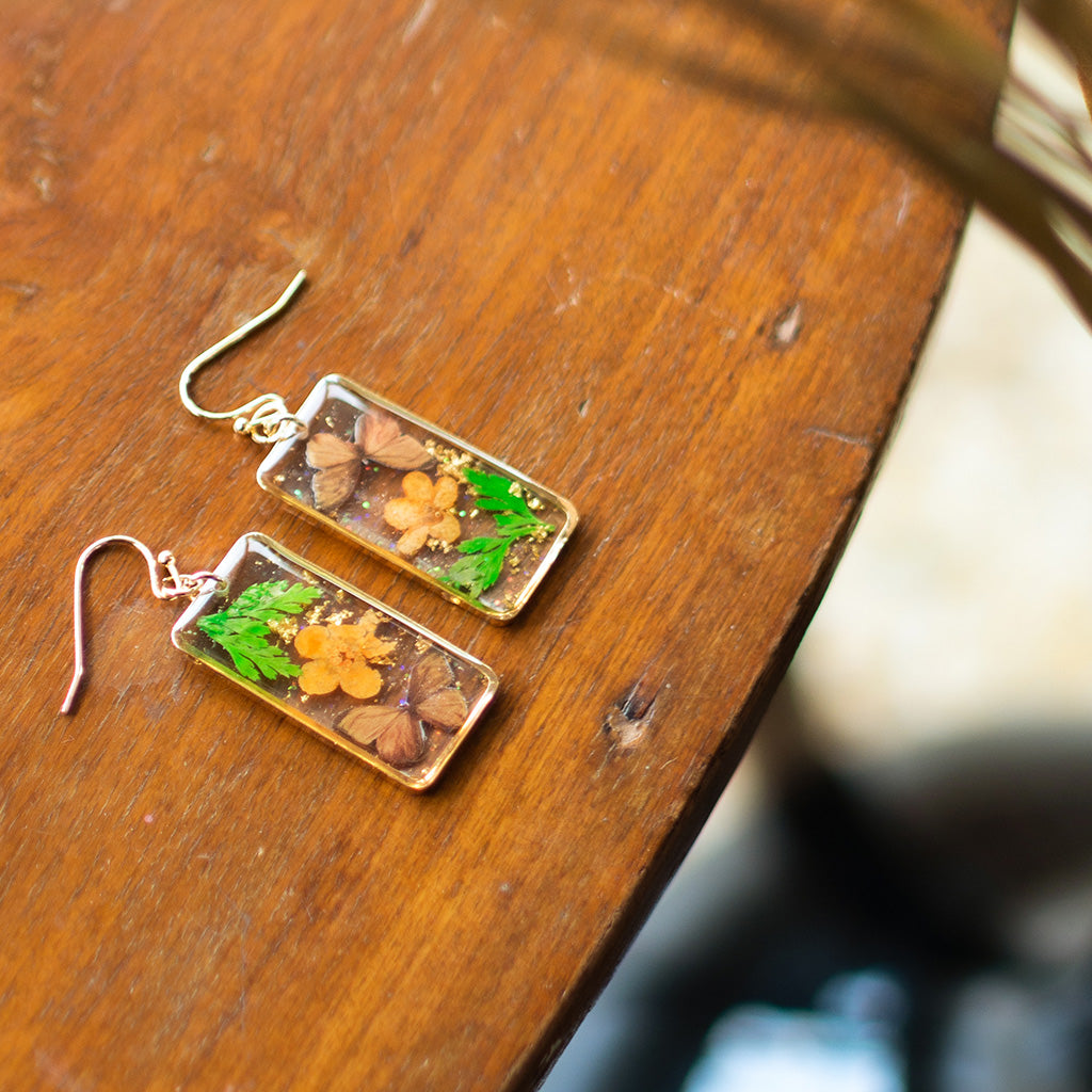Fleeting Blossoms Real Dried Flower Earrings - myBageecha