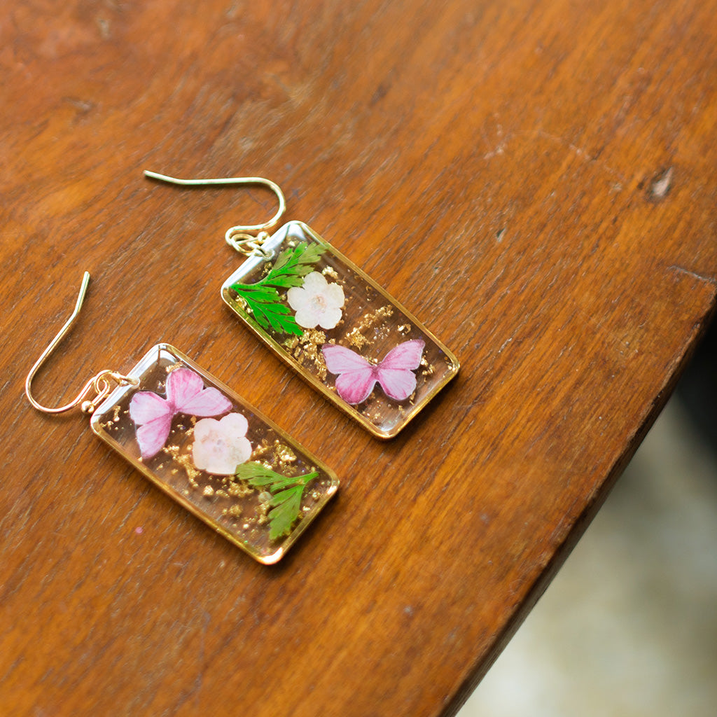 Fleeting Blossoms Real Dried Flower Earrings - myBageecha