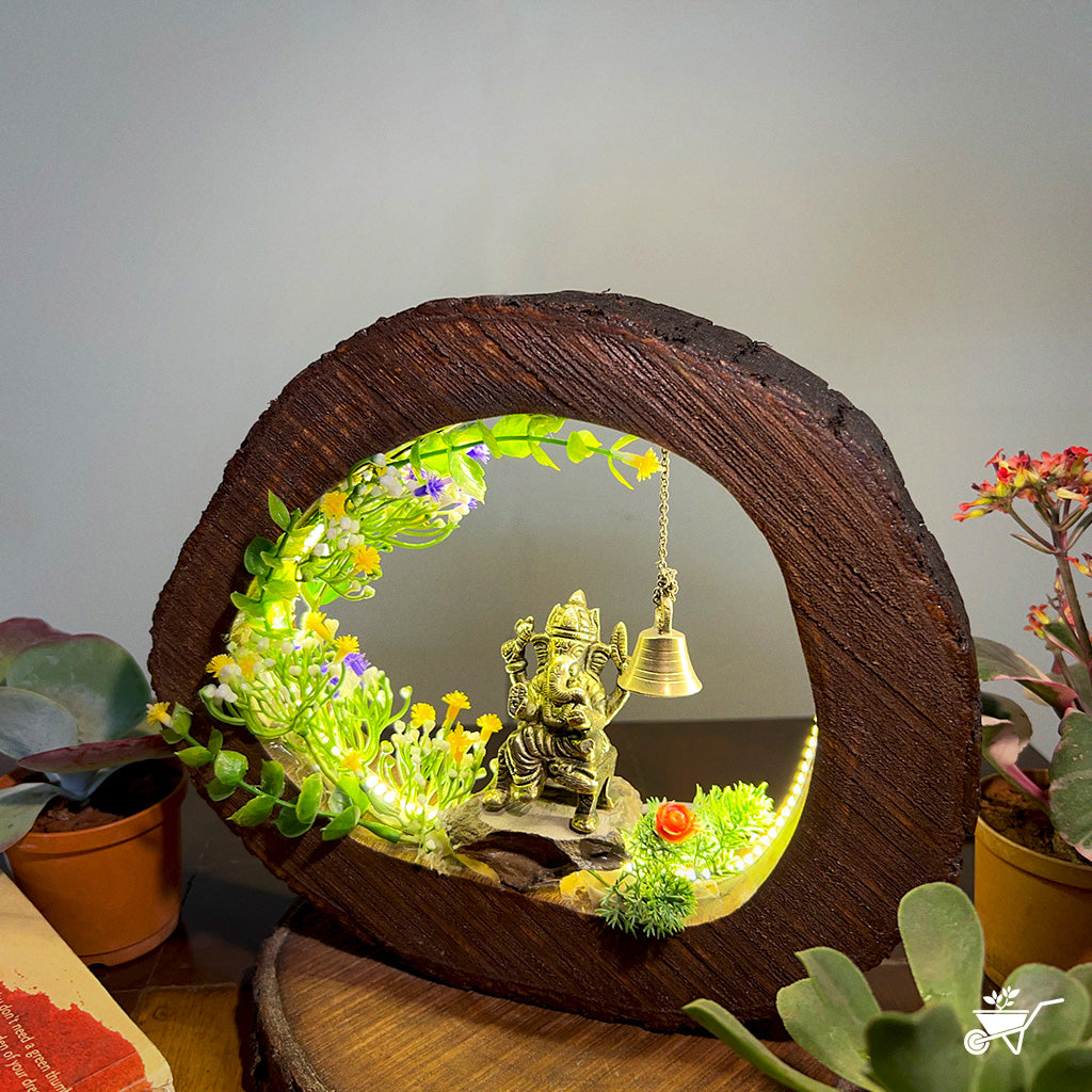 Ganesh Abode LED Decor with Stand Zen Garden