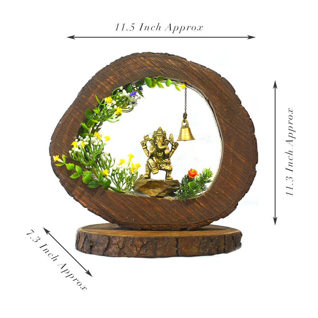 Ganesh Abode LED Decor with Stand Zen Garden – close-up of spiritual figurine and LED background