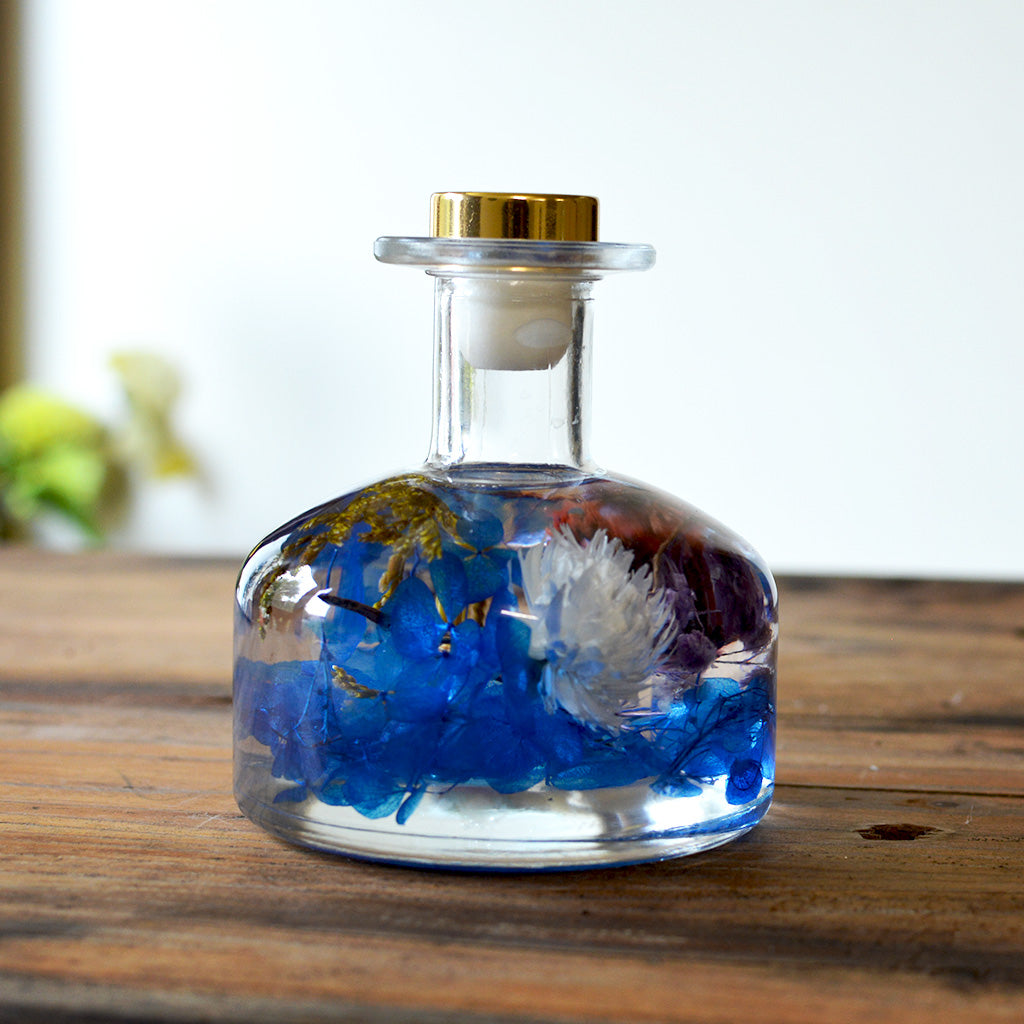 Close-up of Gurgling Creek Preserved Flower Tabletop by myBageecha – earthy green & woodland-inspired preserved arrangement.