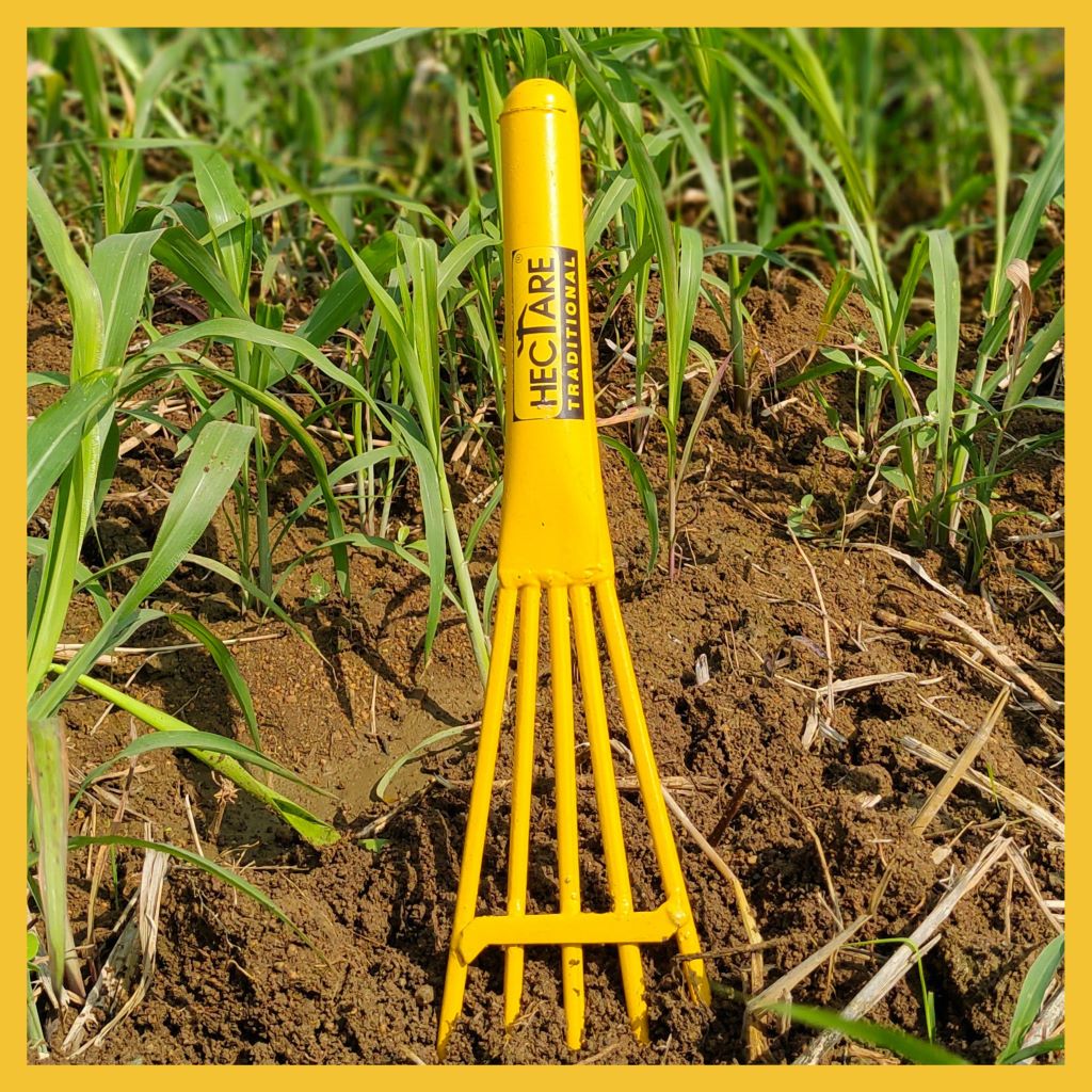Hand cultivator with ergonomic grip