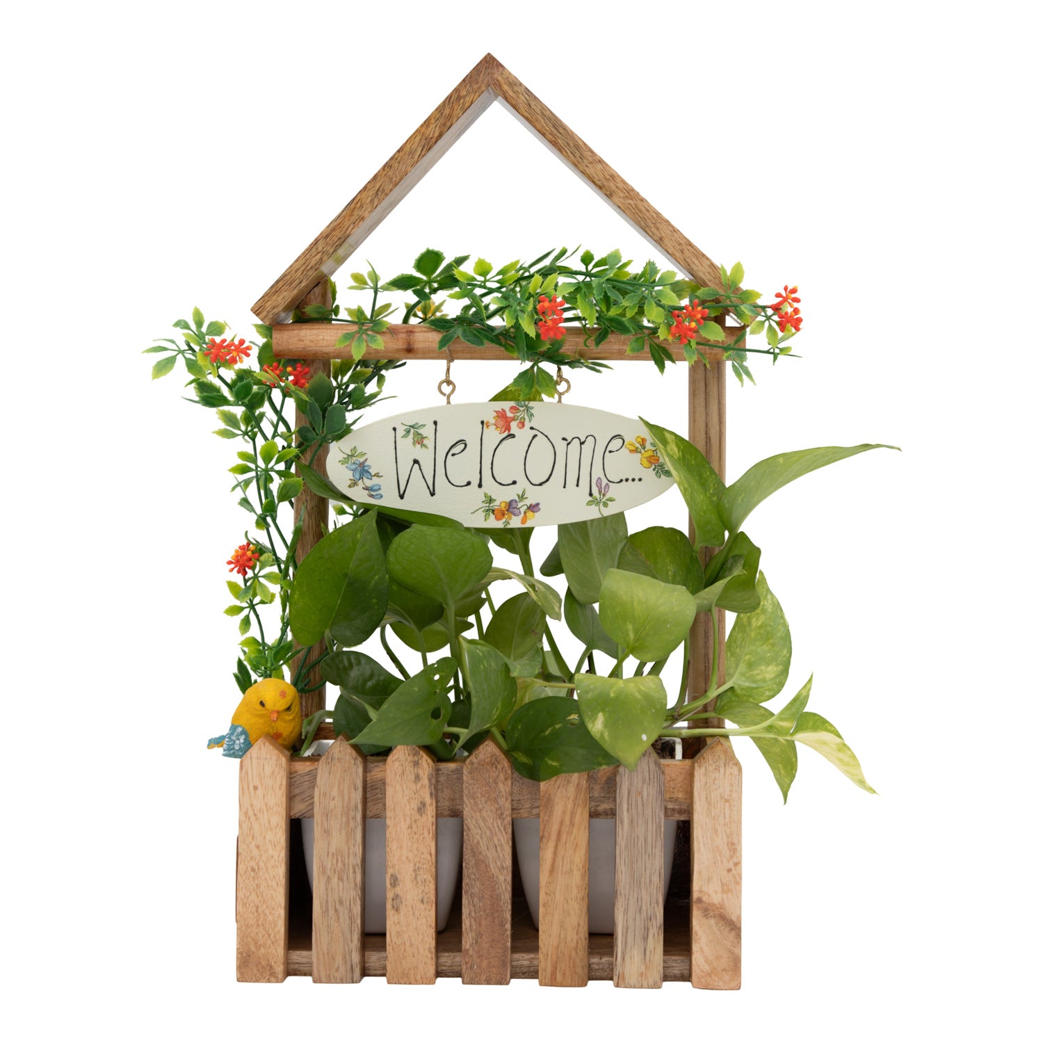 welcome plant hanger Hut Welcome Planter – Cute Garden Welcome Planter Decor Online