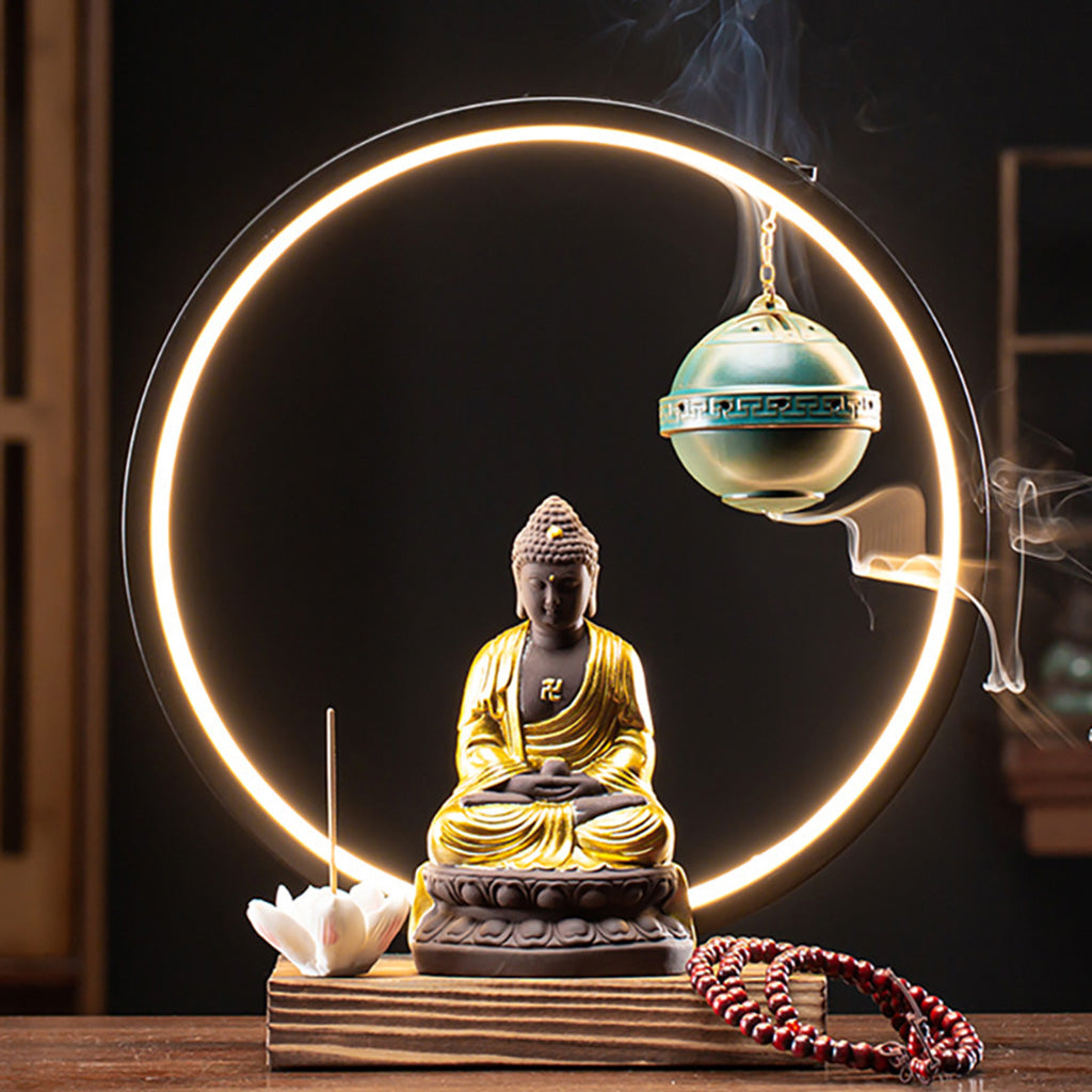 Inner Wisdom Buddha LED Decor Incense Burner Zen Garden