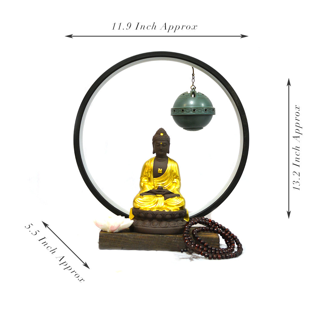 Inner Wisdom Buddha LED Decor Incense Burner Zen Garden - mybageecha