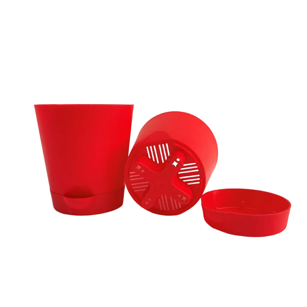 Krish 10 Red Self Watering Planter-Set of 4 - myBageecha