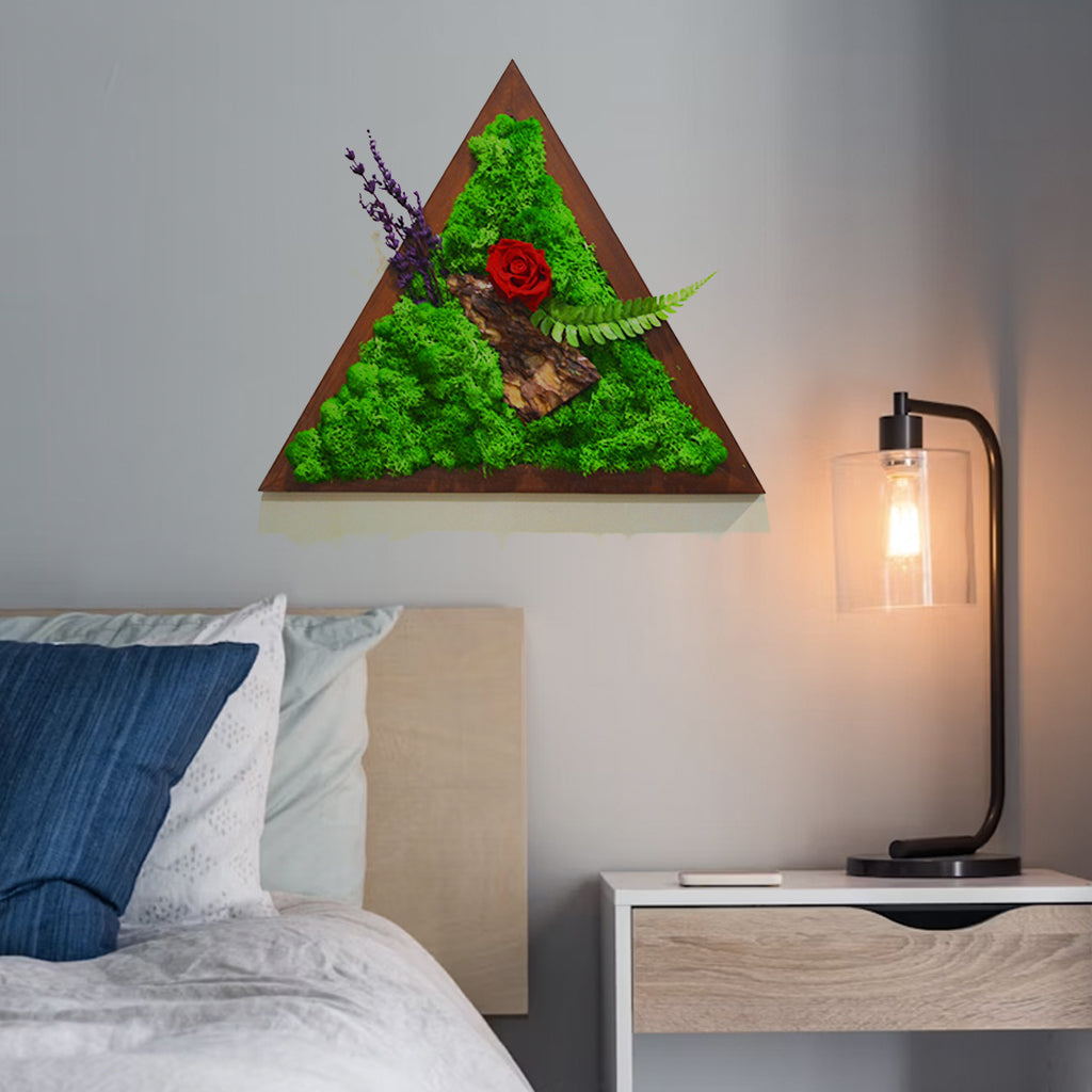 Love & Lavender preserved moss frame – front view