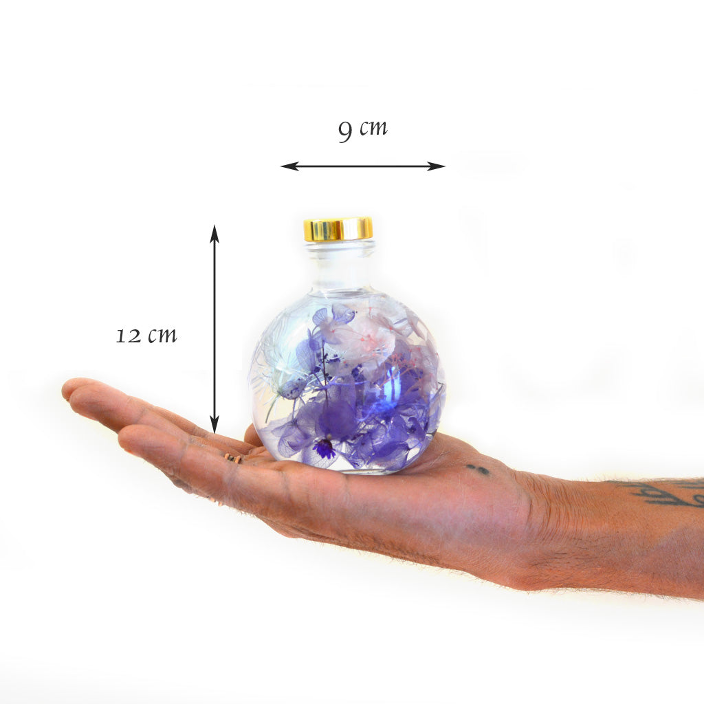 Pastel Blends Preserved Flower Tabletop shown in hand – gentle calming décor accent.