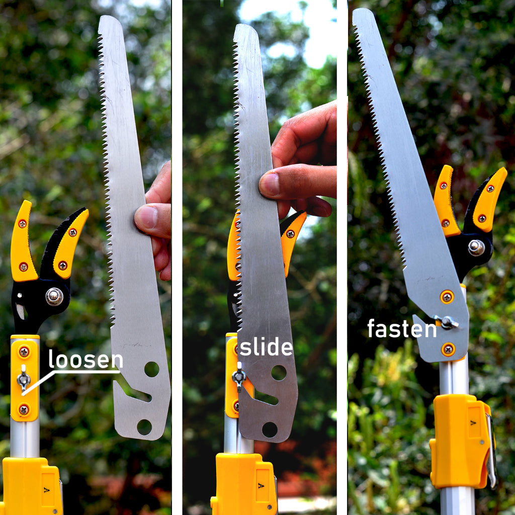 Hectare Telescopic Long Reach Cut And Hold Pruner  With Saw-myBageecha
