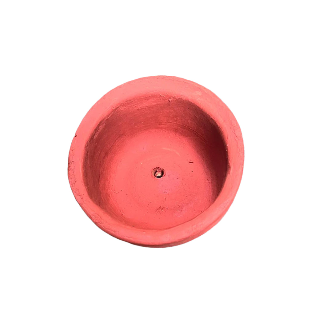 Set of 4 Round Bonsai Terracotta Pots top view – myBageecha