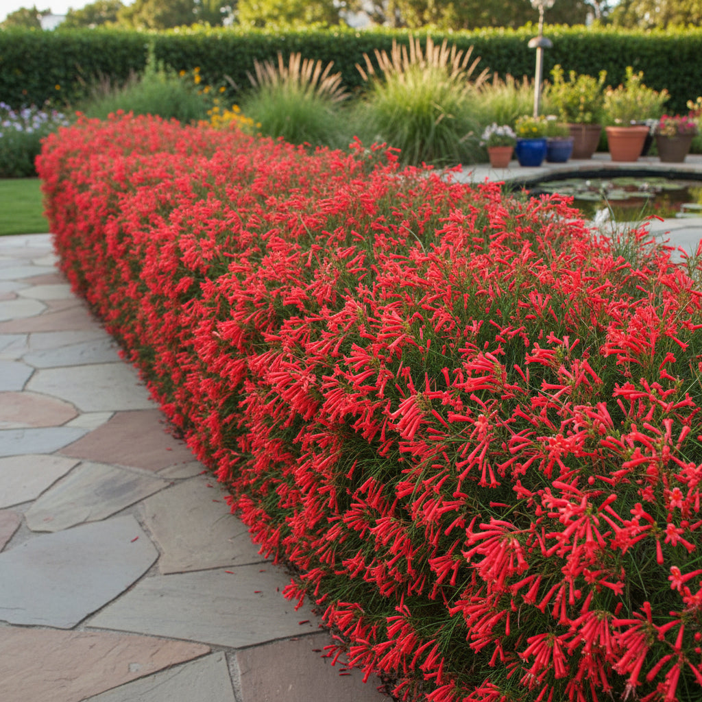 Russelia equisetiformis – Red Firecracker hedge -myBageecha