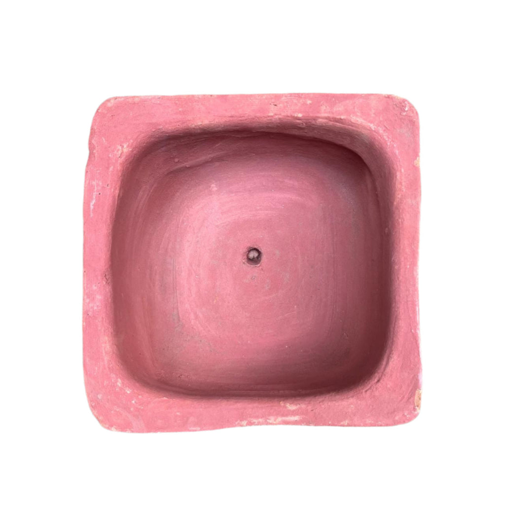 Set of 4 Rustic Square Terracotta Bonsai Pots with drainage holes - mybageecha