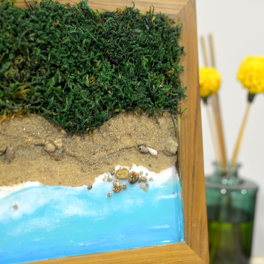 Natural décor with beachy green tones