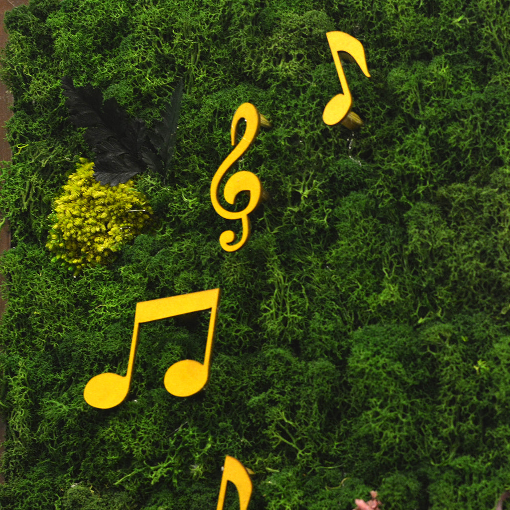 Creative wall art for musical interiors