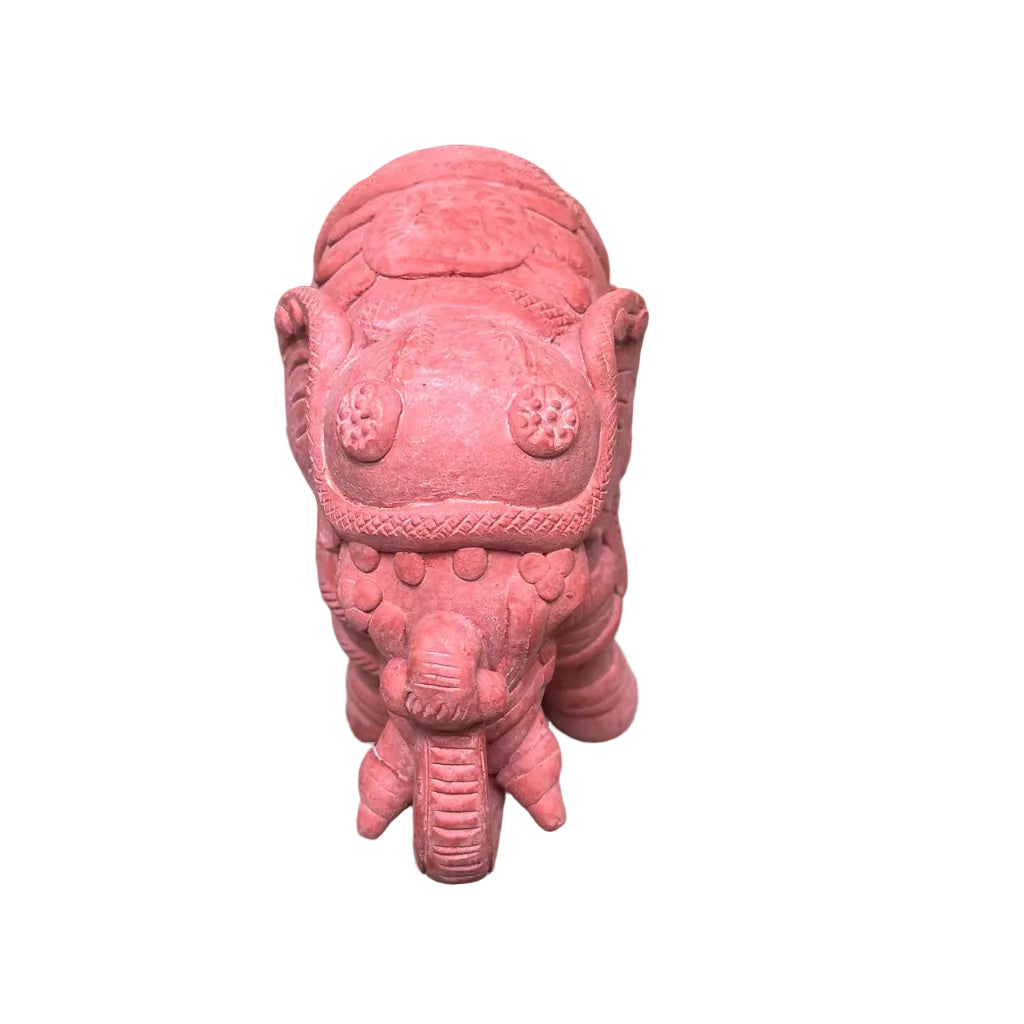 Top view of Small Terracotta Elephant