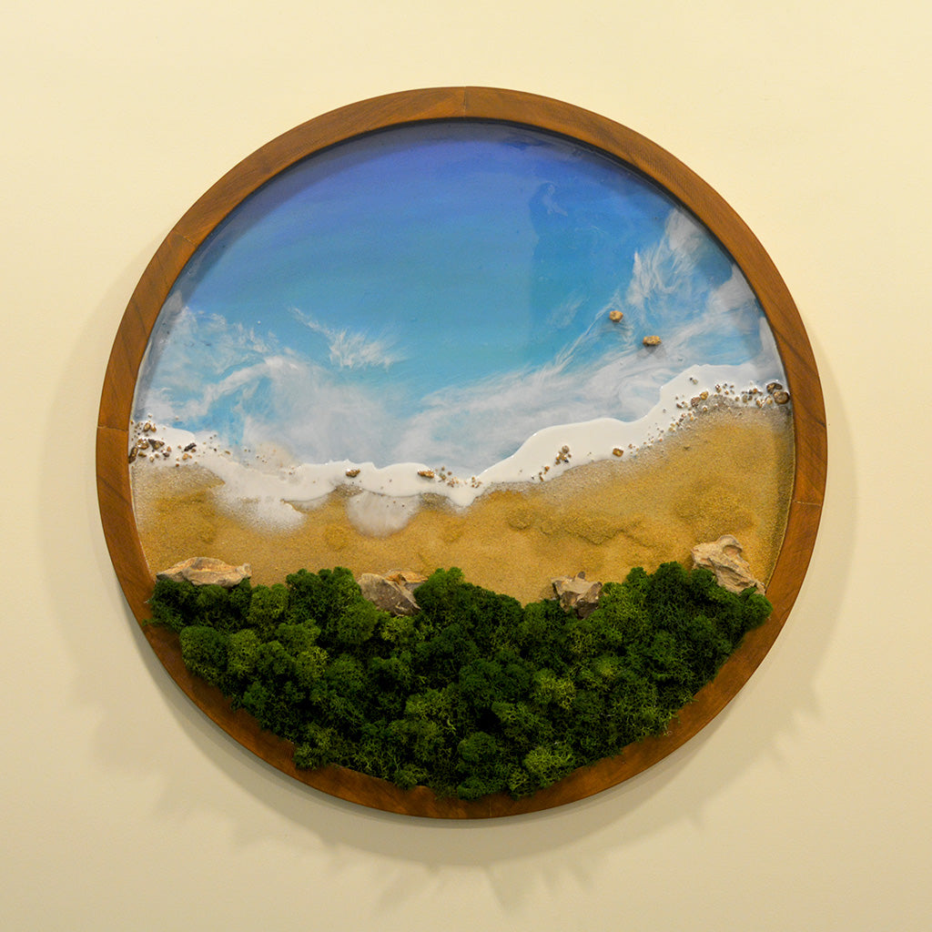 Coastal greenery art – close-up handcrafted décor